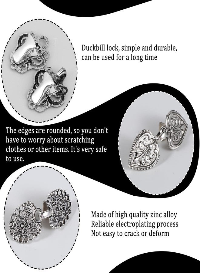 QfwdfcTrenz 4 Pieces Cinch Clips Vintage Sweater Swirl Cape Cloak Clips Retro Cardigan Collar Dress Shirt Brooch Dress Back Cinches Waist Clip for Dresses Women Wearing - Image 3